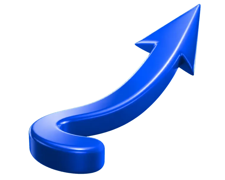 URCO upward growth mark.