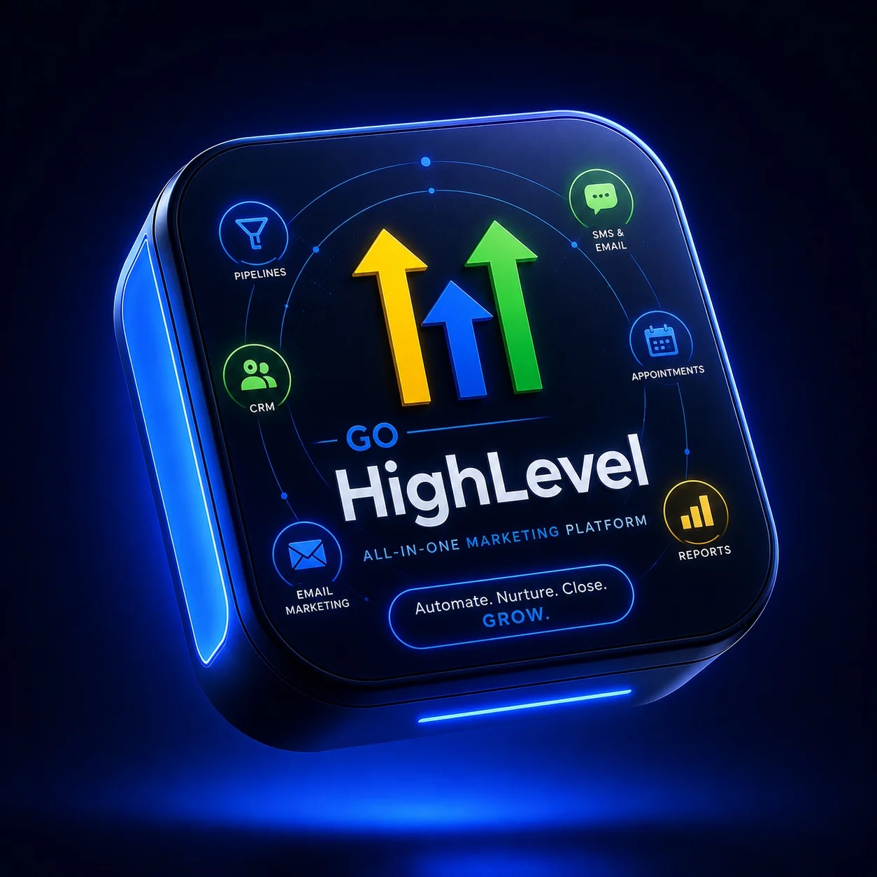 GoHighLevel automation product tile for lead response.