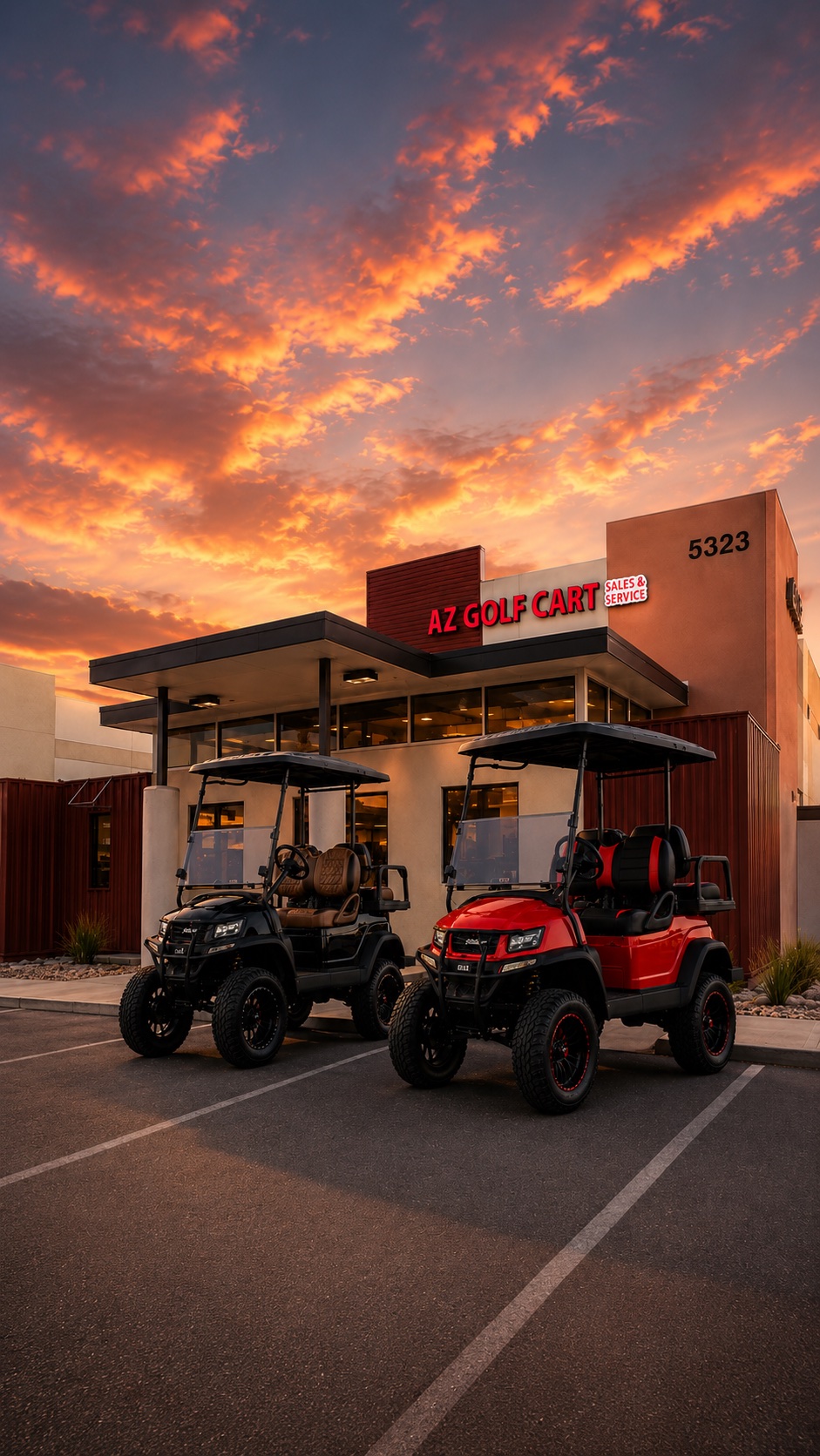 Arizona Golf Cart Repair. Brand launch graphic