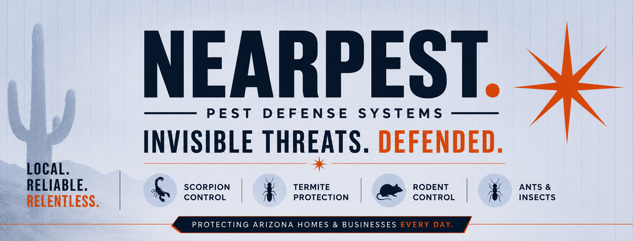NEARPEST. Brand launch graphic
