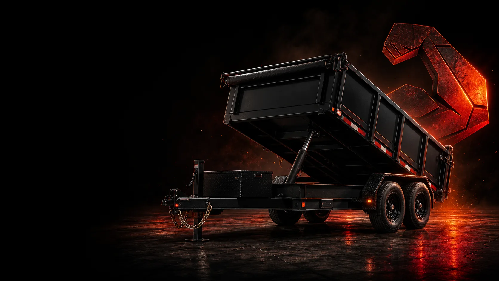 Strong Arm Junk Removal trailer and truck